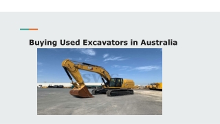 Buying Used Excavators in Australia