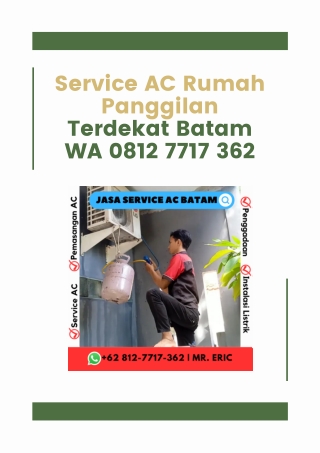 Service AC Rumah Panggilan Terdekat Batam WA 0812 7717 362