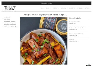 Recipes With Tully’z Kitchen Spice Range | Tullyz Kitchen