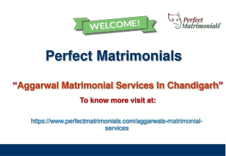 Aggarwal Matrimonial Services In Chandigarh