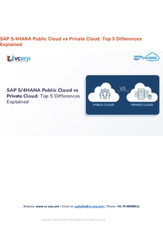 SAP S/4HANA Public Cloud vs Private Cloud: Top 5 Differences Explained