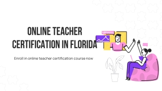 Online Teacher Certification in Florida