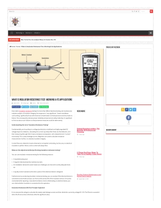 Insulation Resistance Test