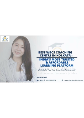 Best WBCS Coaching Centre In Kolkata