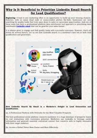 Why Is It Beneficial to Prioritize Linkedin Email Search for Lead Qualification?