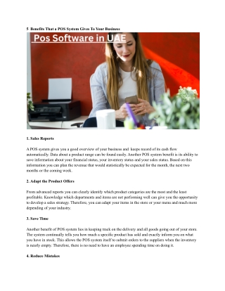 Pos Software in UAE