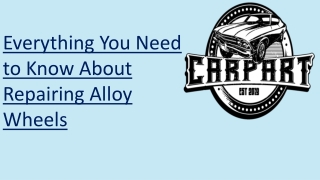 Everything You Need to Know About Repairing Alloy Wheels