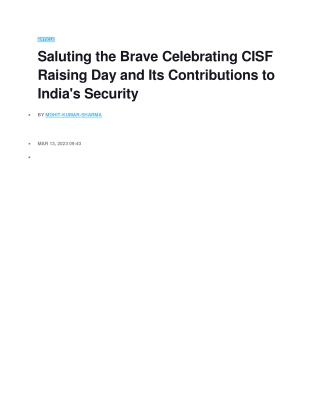 cisf raising day 1