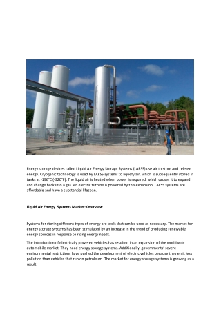 Liquid Air Energy Storage Systems Market