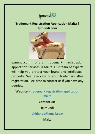 Trademark Registration Application Malta  Ipmundi