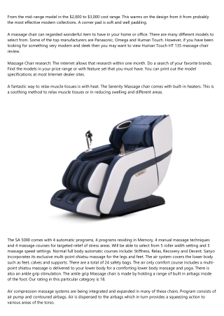 Using Portable Massage Chairs