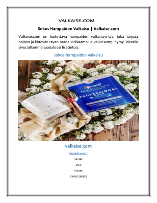 Sokos Hampaiden Valkaisu | Valkaise.com