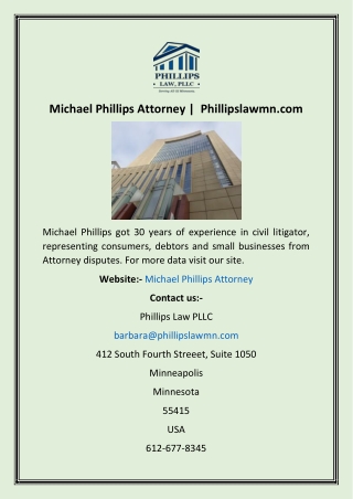 Michael Phillips Attorney   Phillipslawmn