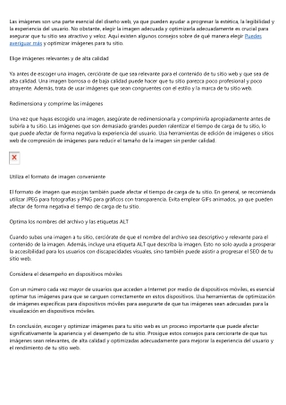De qué forma seleccionar y optimizar las fotos de tu página