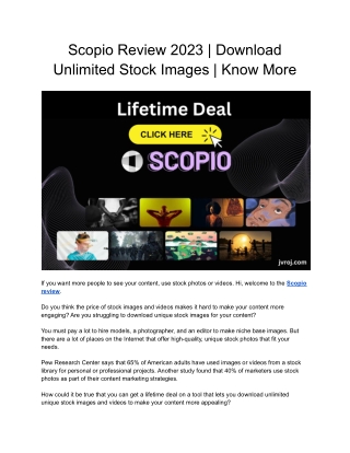 Scopio Review 2023 - Get thousands of unique Stock images - Jvroj