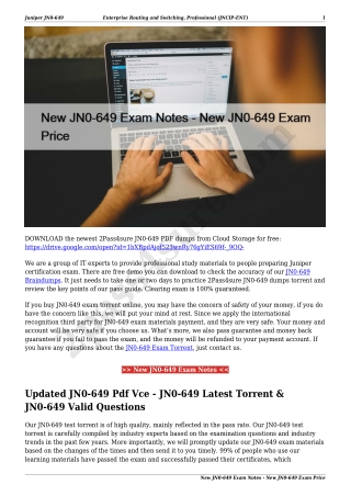 New JN0-649 Exam Notes - New JN0-649 Exam Price
