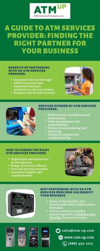 A Guide to ATM Services Provider Finding the Right Partner for Your Business