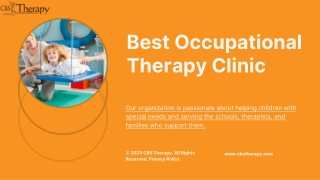 Best Occupational Therapy Clinic