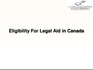 Eligibility For Legal Aid in Canada