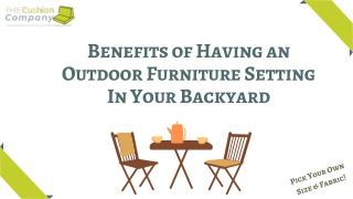 Benefits of Having an Outdoor Furniture Setting In Your Backyard