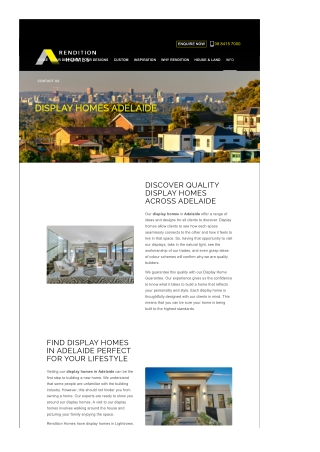 Display Homes Adelaide