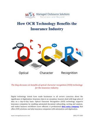 How OCR Technology Benefits the Insurance Industry