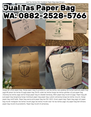 Ö88ᒿ·ᒿ5ᒿ8·57ᏮᏮ (WA) Paper Bag Terbuat Dari Tas Kertas Jogja Yang Bagus