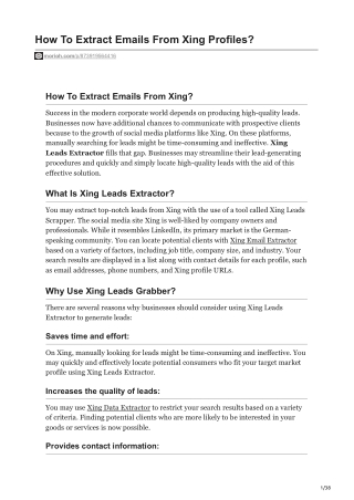 1How To Extract Emails From Xing Profiles