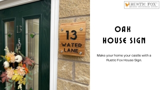 Oak house sign | Rustic Fox Ltd