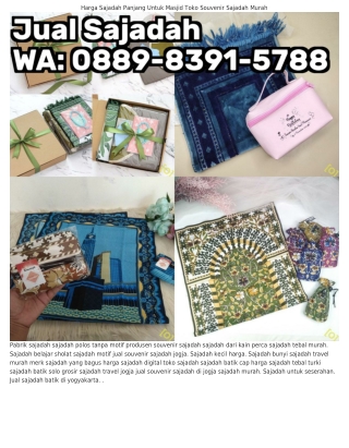 ౦88ᑫ_8ЗᑫI_5788 (WA) Bahan Sajadah Travel Sajadah Souvenir Bandung