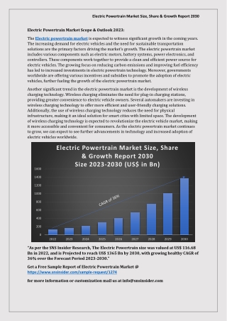 Electric Powertrain Market Size, Share & Growth Report 2030