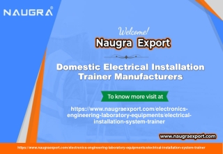 Domestic Electrical Installation Trainer Manufacturers