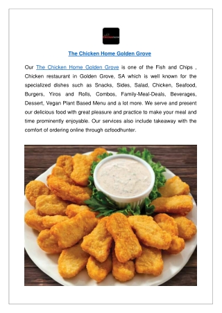 The Chicken Home Golden Grove - Up to 10% off order now