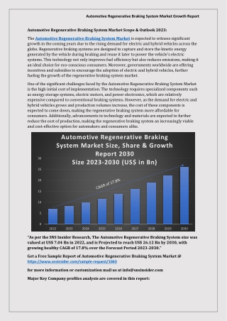 Automotive Regenerative Braking System Market Growth Report