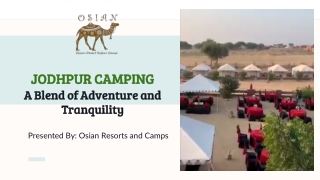 Camping in Jodhpur with World Class Amenities