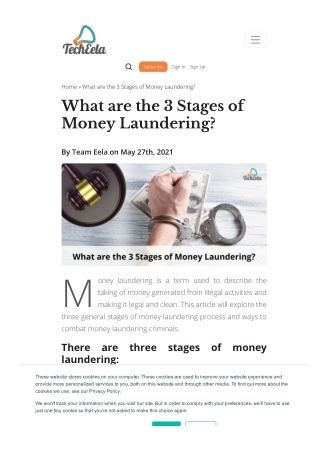 What are the 3 Stages of Money Laundering?