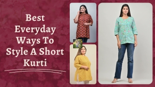 Best Everyday Ways To Style A Short Kurti