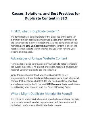 Causes, Solutions, and Best Practices for Duplicate Content in SEO
