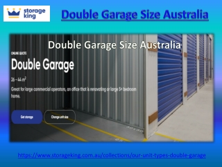 Double Garage Size Australia PPT