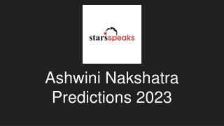 Ashwini Nakshatra Predictions 2023