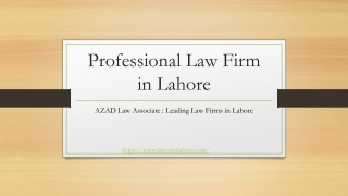 Law Firm in Lahore - Best Way to Solve Legal Matters