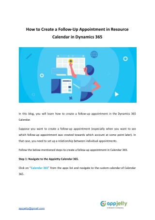 AppJetty_ Microblog_ How to Create a Follow-Up Appointment in Resource Calendar in Dynamics 365