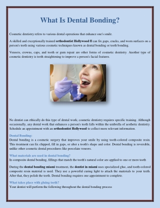 What Is Dental Bonding?