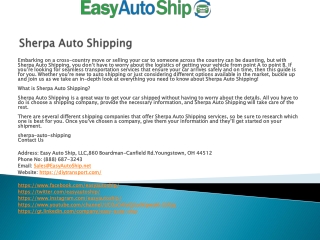 Sherpa Auto Shipping