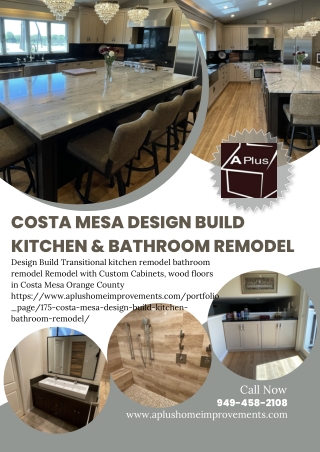 Costa Mesa Design Build Kitchen & Bathroom Remodel