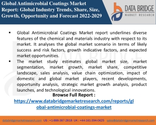 Antimicrobial Coatings -Chemical Material