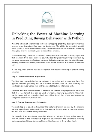 Unlocking the Power of Machine Learning in Predicting Buying Behavio with Python