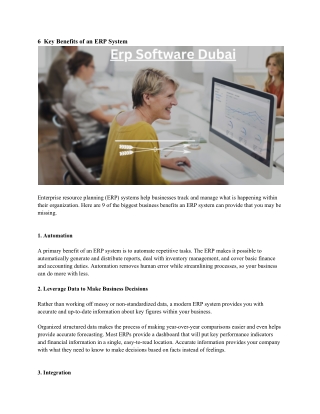Erp Software Dubai