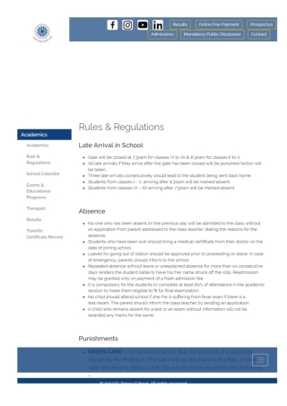 St Teresa School in Cms Rulesregulations