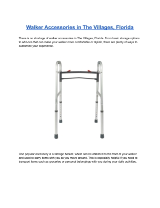 Walker Accessories in The Villages, Florida